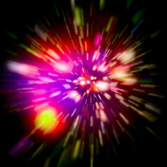 Wall Mural - big splash in universe. space background. colorful lights.the elements of this image furnished by na