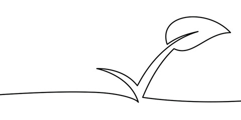 Canvas Print - checkmark line background. one line drawing background. continuous line drawing of checkmark with le