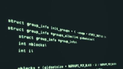 Wall Mural - hacker code running down a computer screen terminal