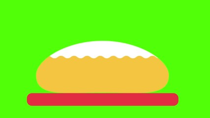 Poster - An animation of bread on a green screen background for chroma keying