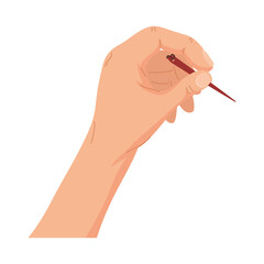 Poster - hand with needle