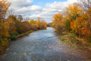 Grand River in Paris Ontario Canada