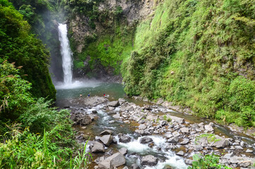 Sticker - Scenic view of the Tappiya Falls in Banaue, Philippines