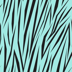 Wall Mural - abstraction black and blue print. zebra seamless pattern. for clothes or printing