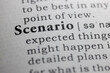 Dictionary definition of scenario