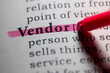 Dictionary definition of Vendor