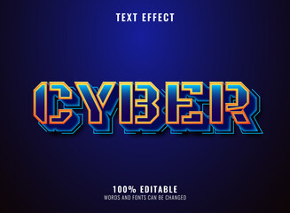 Wall Mural - modern futuristic cyber neon text effect