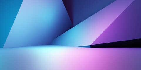 3d rendering of purple and blue abstract geometric background. Cyberpunk concept. Scene for advertising, technology, showcase, banner, cosmetic, fashion, business. Sci-Fi Illustration. Product display