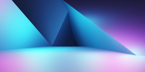 3d rendering of purple and blue abstract geometric background. Cyberpunk concept. Scene for advertising, technology, showcase, banner, cosmetic, fashion, business. Sci-Fi Illustration. Product display