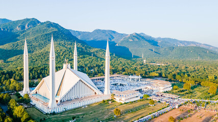 The Faisal Mosque is a mosque located in Islamabad, Pakistan. It is the sixth-largest mosque in the world and the largest within South Asia, located on the foothills of Margalla Hills in Pakistan