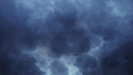 weather changes inside the dark clouds in the sky