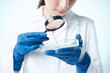 © SHOTPRIME STUDIO - female doctor analysis biotechnology research medicine isolated background