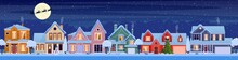 Residential Houses With Christmas Decoration
