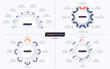 Set of eight option circle infographic design templates. Vector illustration