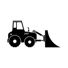 Sticker - bulldozer icon design template vector isolated illustration