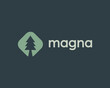 © iamguru - Abstract spruce, pine logo design. Universal minimalistic tree, forest, eco, nature reserve vector sign symbol logotype.