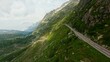 Flug über die Berge in der Schweiz