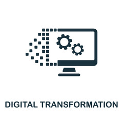 Digital Transformation icon. Monochrome sign from digital transformation collection. Creative Digital Transformation icon illustration for web design, infographics and more