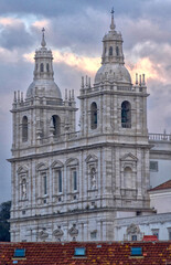 Poster - Clochers de l'église São Vicente de Fora à Lisbonne, Portugal