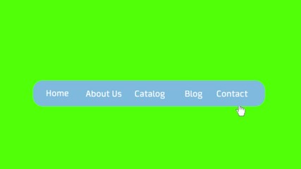 A website header line on a green screen background