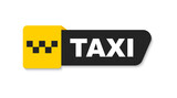 Fototapeta  - Taxi service badge. Taxi sign. Yellow sticker of taxi calling service. 24/7 service. Vector illustration.
