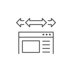 Responsive website line outline icon