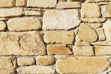 Wall Mural - Wall surface made of decorative stone. Construction and repair. Background. Space for text.