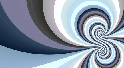 Poster - Triple Spiral and swirl motion twisting circles design