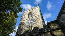 Church Holy Trinity Stands At The Top Of The High Street, By The Castle, In The Beautiful Market Town Of Skipton - The Gateway To The Yorkshire Dales.