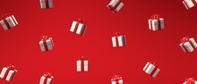 Christmas Gift Box Pattern - 3D Render Illustration