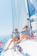 © Max Topchii - Two Beautiful Girls relaxing On Yacht in Greece