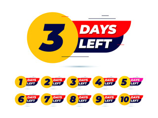 Number of days left banner template for promotion