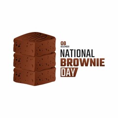 vector graphic of national brownie day good for national brownie day celebration. flat design. flyer design.flat illustration.