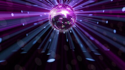Wall Mural - mirror ball disco lights club dance party glitter background.