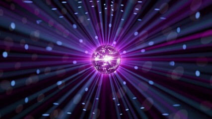 Wall Mural - mirror ball disco lights club dance party glitter background.