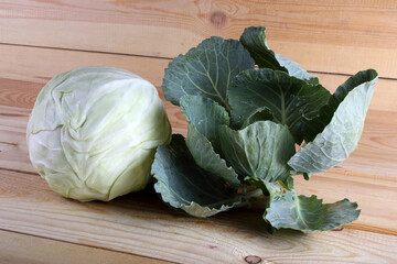 Canvas Print - Cabbage on table