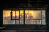 Fototapeta Krajobraz - Industrialne okno