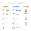 Beauty routine checklist illustration, skincare instruction