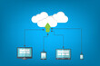 © madedee - Cloud Computing. Devices connected to the cloud. Vector illustration