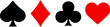playing cards symbols vector, set icon symbol suit, Poker card suits. heart, club, diamond suit flat icon