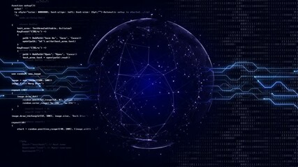 Abstract Internet Connection Network Animation, Background, Loop
