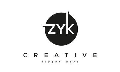 Wall Mural - ZYK creative circle letters logo design victor	