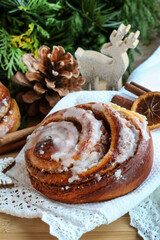 Sticker - Kanelbulle - swedish cinnamon rolls and Christmas decoration.