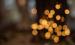 Abstract dark christmas background with blurred golden bokeh effekt and for special occasions.