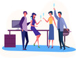 © Natalia - party of office employees. Simple flat graphic style vector illustration