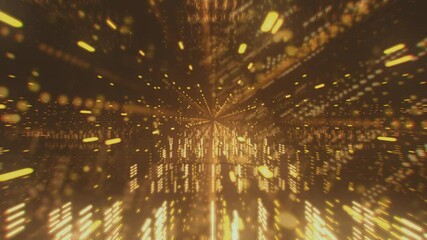 Wall Mural - hyperspace, flight into the infinite dimensions. infinite reflections. loop.