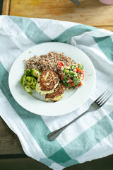 Wall Mural - diet chicken cutlets with buckwheat