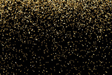 Wall Mural - falling golden glitter confetti background, luxury new year party celebration.