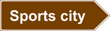 Directions To The Sports City Tourist Centre Sign