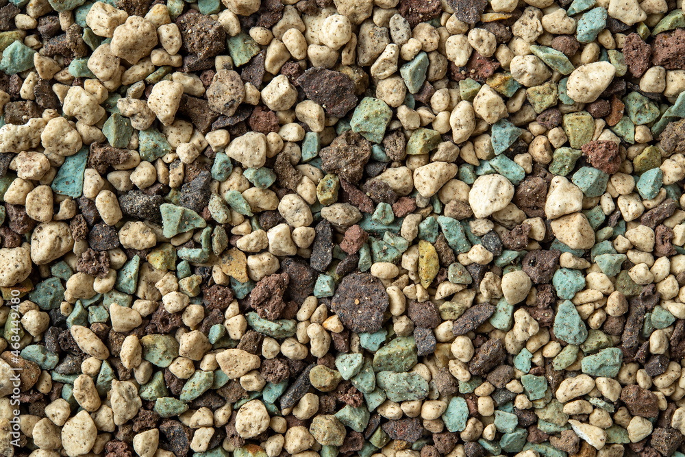 Macro texture of non-organic plant substrate Lechuza-Pon. Soil mix of ...